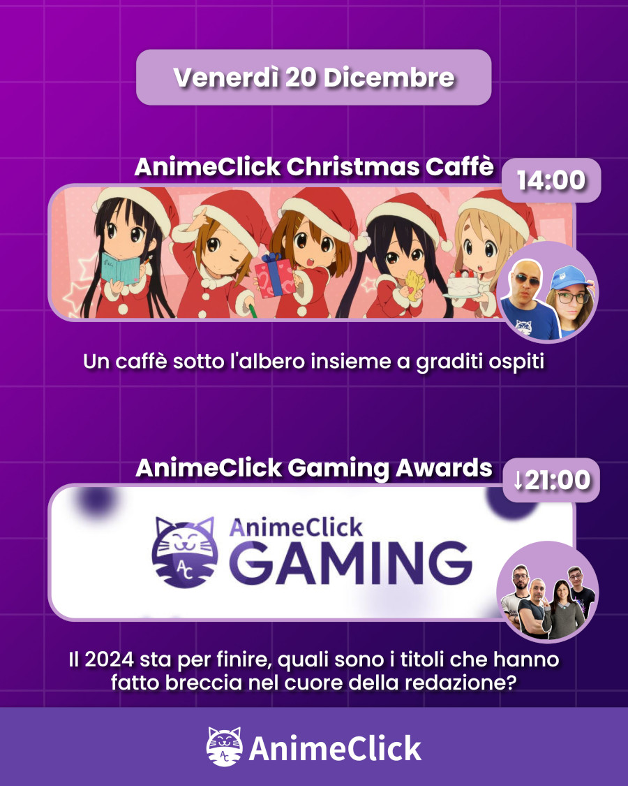 AnimeClick su Twitch: programma dal 16 al 22 dicembre